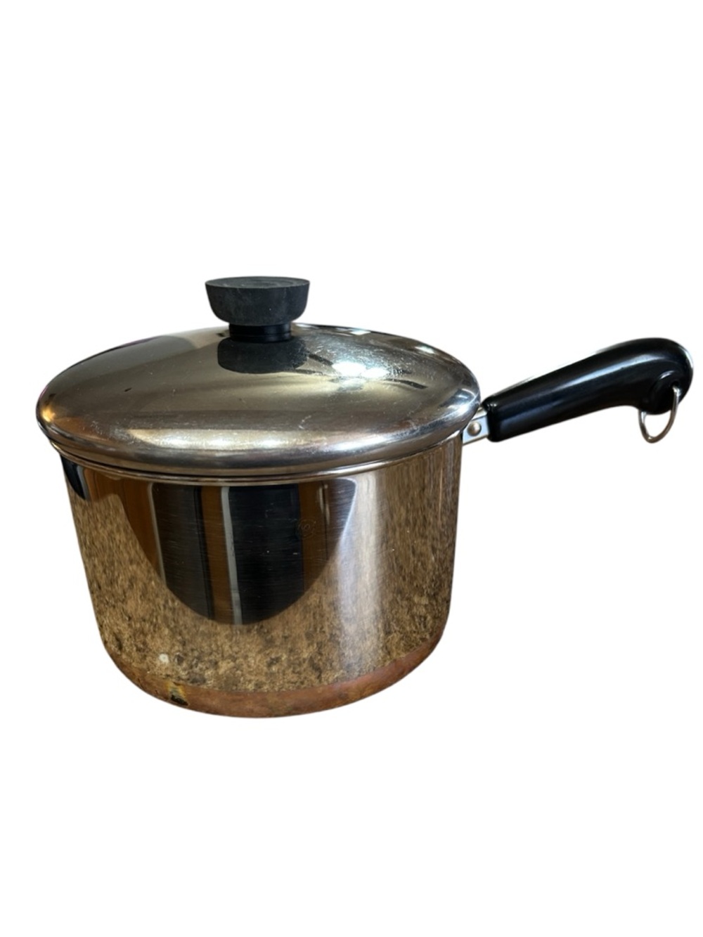 Vintage REVERE WARE • 3 Qt COPPER Clad BOTTOM SAUCEPAN w LID